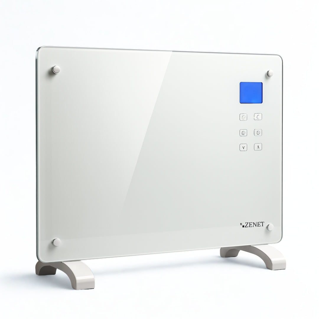 Skleněný konvektor Zenet ZET-526, bílý, 1500 W