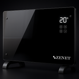 Dekorativní skleněný konvektor Zenet 530, úsporný 2000 W
