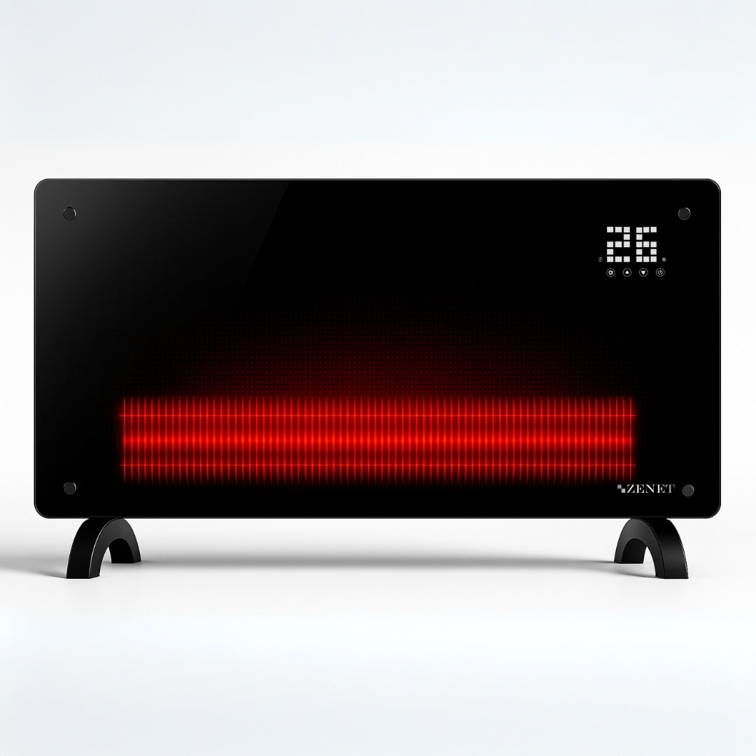 Dekorativní skleněný konvektor Zenet 530, úsporný 2000 W