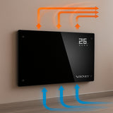 Dekorativní skleněný konvektor Zenet 530, úsporný 2000 W