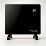Dekorativní skleněný konvektor Zenet ZET-523, černý