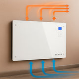 Skleněný konvektor Zenet ZET-526, bílý, 1500 W