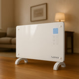 Skleněný konvektor Zenet ZET-526, bílý, 1500 W